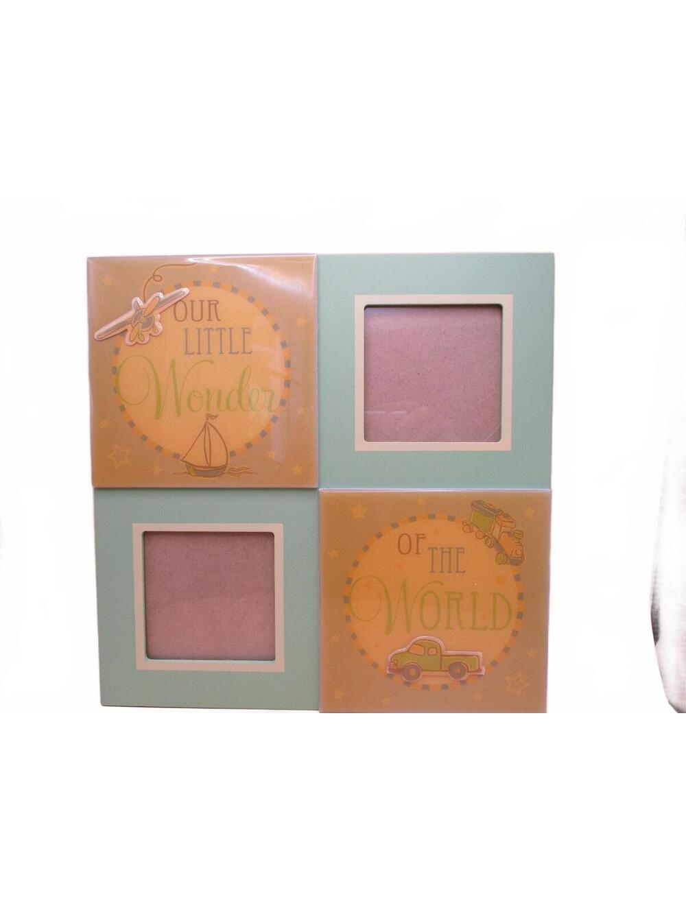 Our Little Wonder Of The World Multi Photo Frame Cute Pastel Nursery Collage